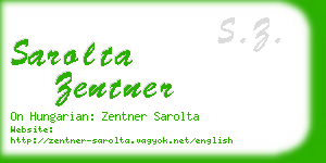 sarolta zentner business card